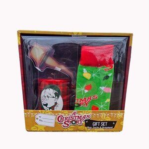 A Christmas Story Collector's Mug, Socks & Leg Lamp Ornament Gift Set New in Box